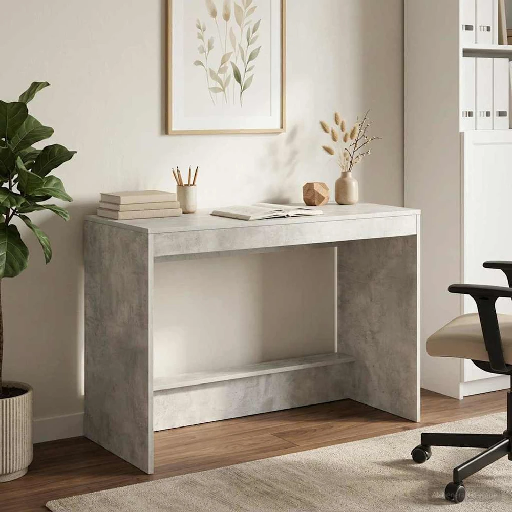 Lova Lovos stalas Betono pilka Apdirbta mediena 100 x 45 x 75 cm