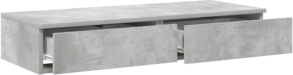 Lovos stalčiai Betono pilka 100 x 36,5 x 16,5 cm
