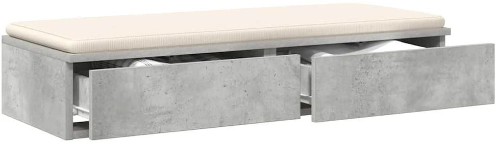 Lovos stalčiai Betono pilka 100 x 36,5 x 16,5 cm
