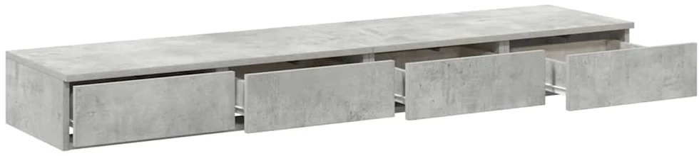 Lovos stalčiai Betono pilka 150 x 36,5 x 16,5 cm