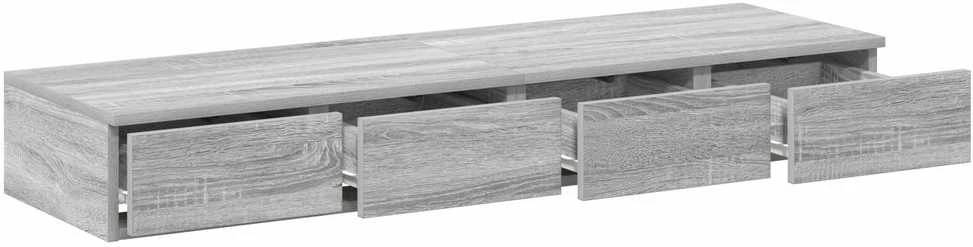 Lovos stalčiai Pilkas Sonoma 120 x 36,5 x 16,5 cm