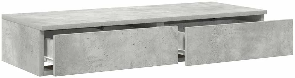 Lovos stalčiai Betono pilka 100 x 36,5 x 16,5 cm