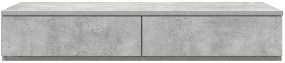 Lovos stalčiai Betono pilka 100 x 36,5 x 16,5 cm