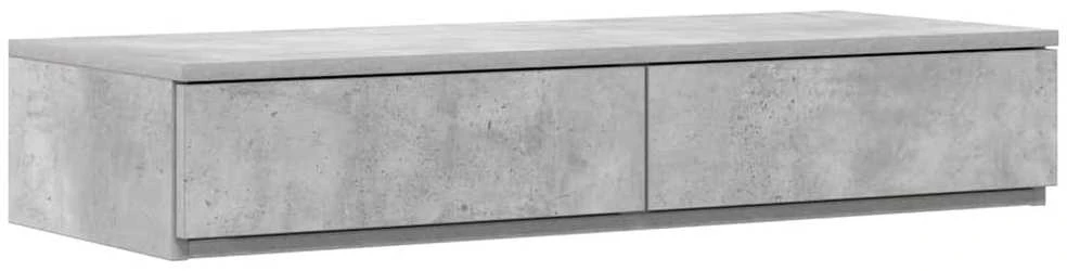 Lovos stalčiai Betono pilka 100 x 36,5 x 16,5 cm
