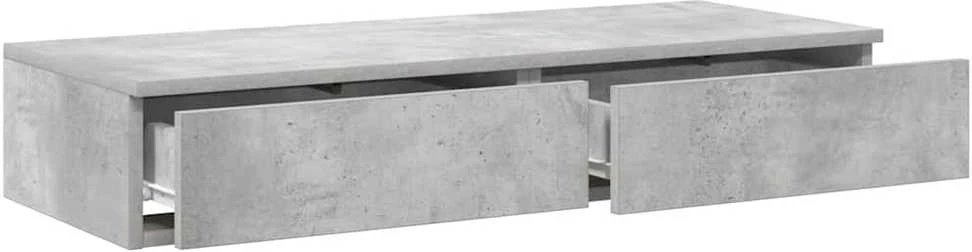 Lovos stalčiai Betono pilka 100 x 36,5 x 16,5 cm