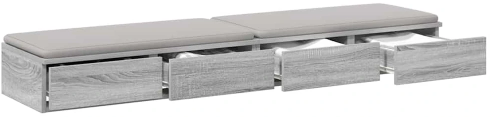 Lovos stalčiai Pilkas Sonoma 150 x 36,5 x 16,5 cm