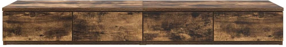 Lovos stalčiai Rūkyta ąžuolas 120 x 36,5 x 16,5 cm