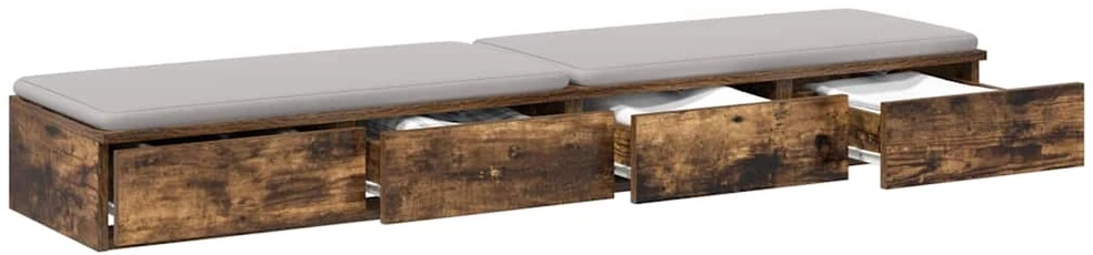 Lovos stalčiai Rūkyta ąžuolas 160 x 36,5 x 16,5 cm