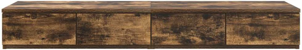 Lovos stalčiai Rūkyta ąžuolas 120 x 36,5 x 16,5 cm