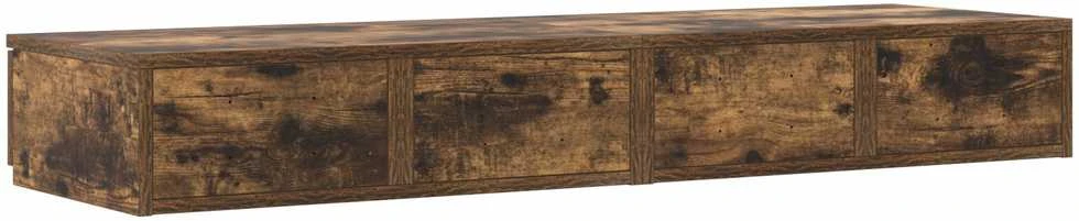 Lovos stalčiai Rūkyta ąžuolas 120 x 36,5 x 16,5 cm