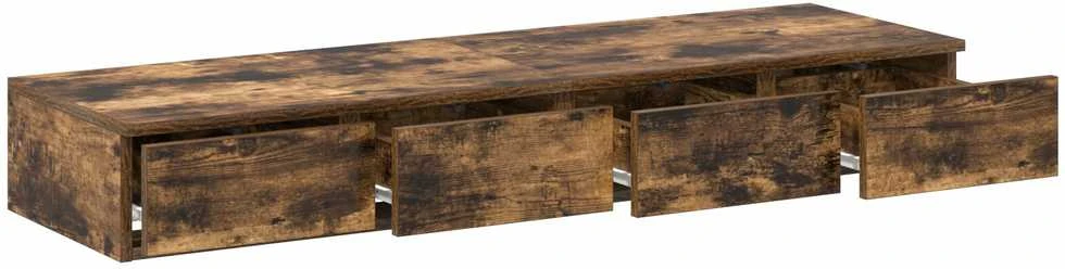 Lovos stalčiai Rūkyta ąžuolas 120 x 36,5 x 16,5 cm