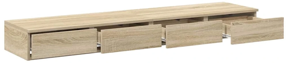 Lovos stalčiai Sonoma ąžuolas 135 x 36,5 x 16,5 cm