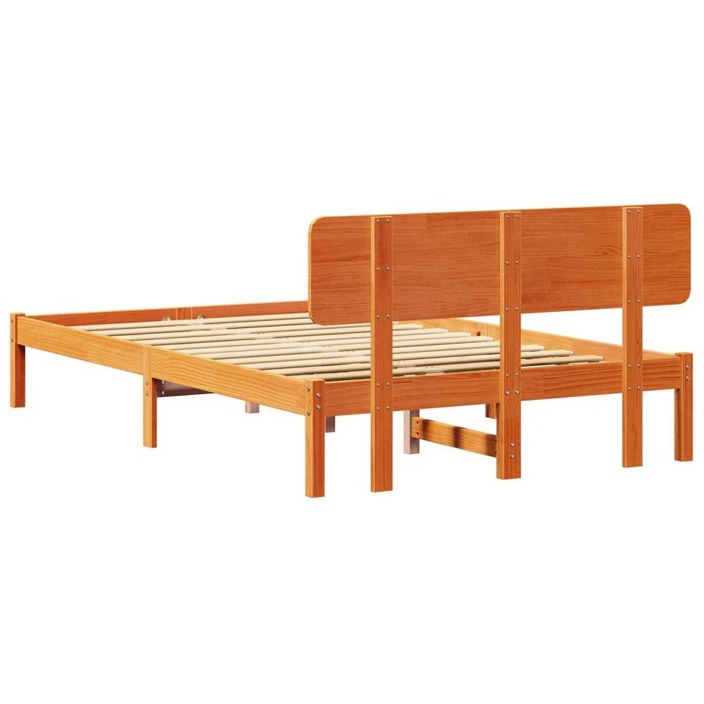 Lova Lovos rėmas Vaško ruda 135 x 190 cm Kietos pušies mediena