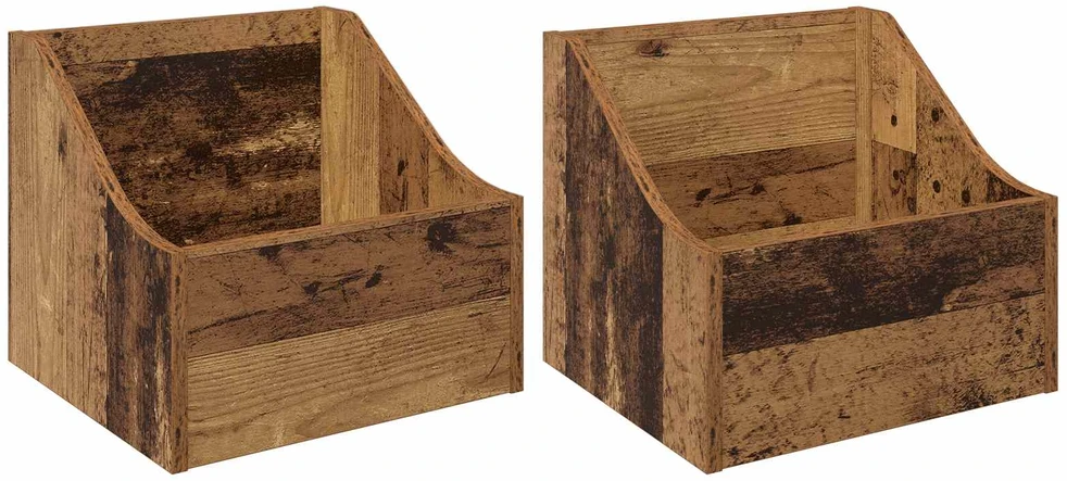 LP įrašų dėžutė 2 vnt. Ąžuolo mediena 37 x 33 x 32 cm