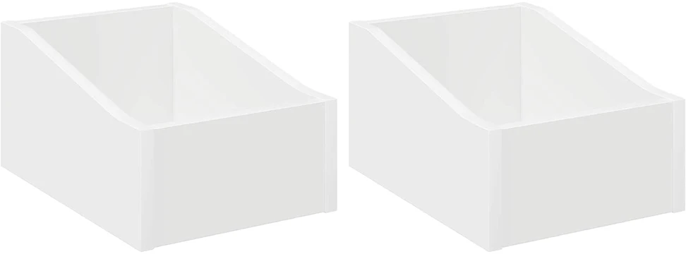 LP įrašų dėžutė 2 vnt. Balta 23 x 33 x 16 cm Apdirbta mediena