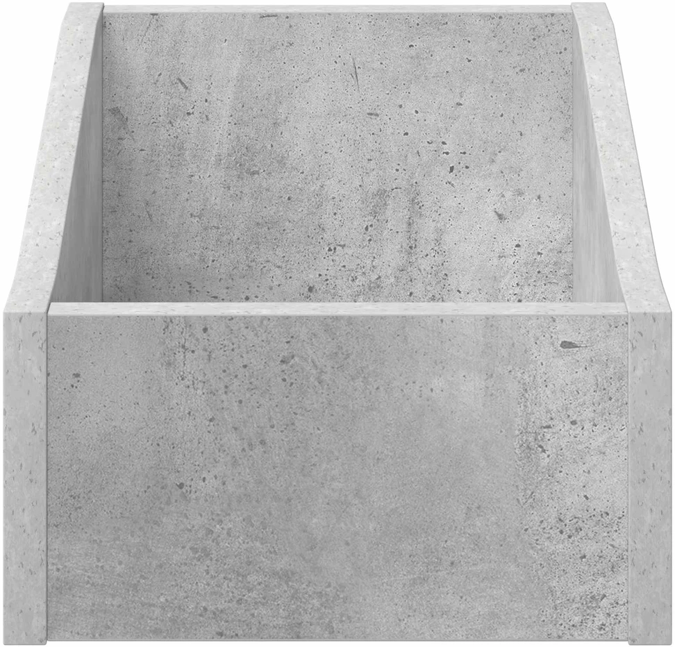 LP įrašų dėžutė 2 vnt. Betono pilka 23 x 33 x 16 cm