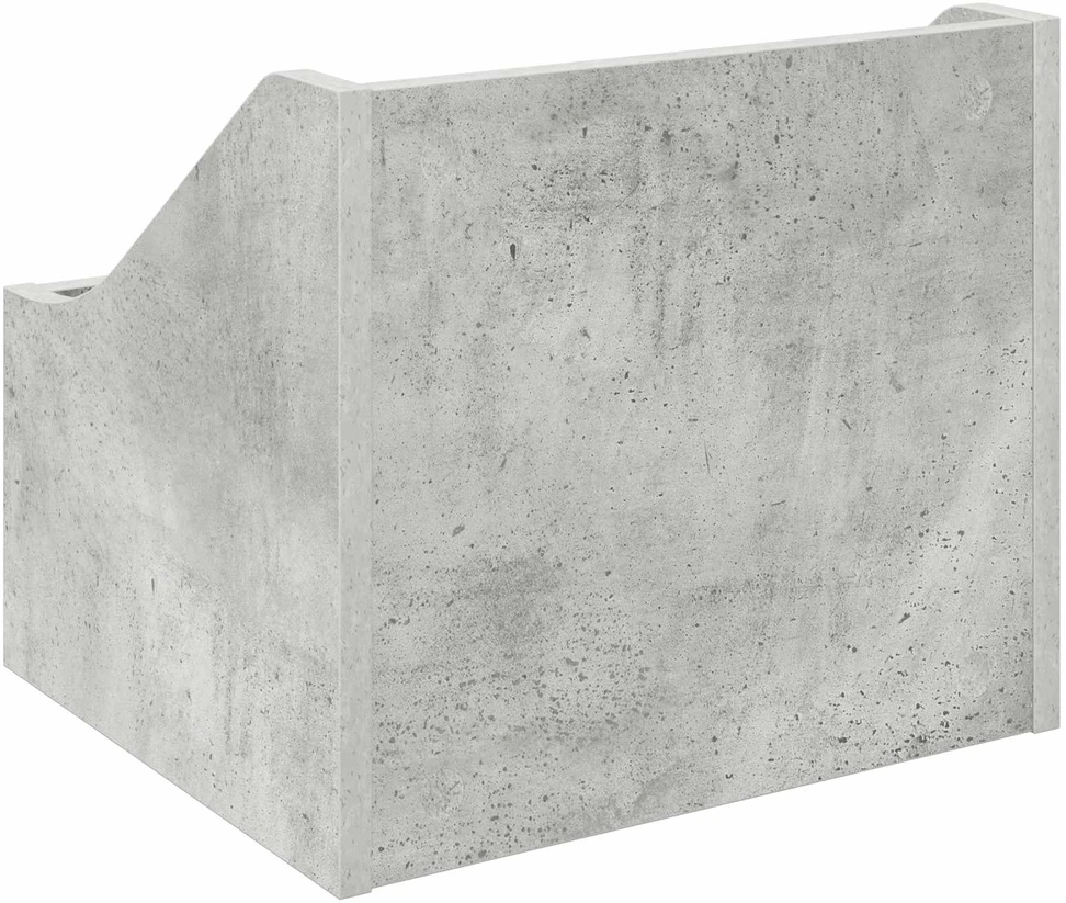 LP įrašų dėžutė 2 vnt. Betono pilka 37 x 33 x 32 cm
