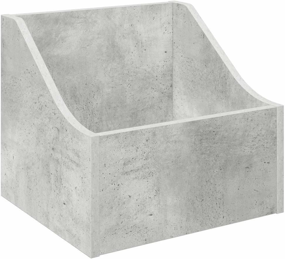 LP įrašų dėžutė 2 vnt. Betono pilka 37 x 33 x 32 cm