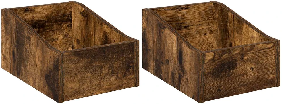 LP įrašų dėžutė 2 vnt. Dūminio ąžuolo 23 x 33 x 16 cm