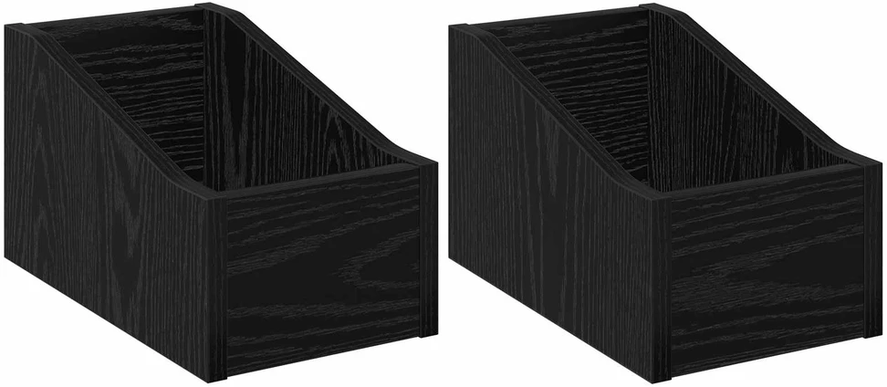 LP įrašų dėžutė 2 vnt. Juodojo ąžuolo 18 x 32 x 18 cm