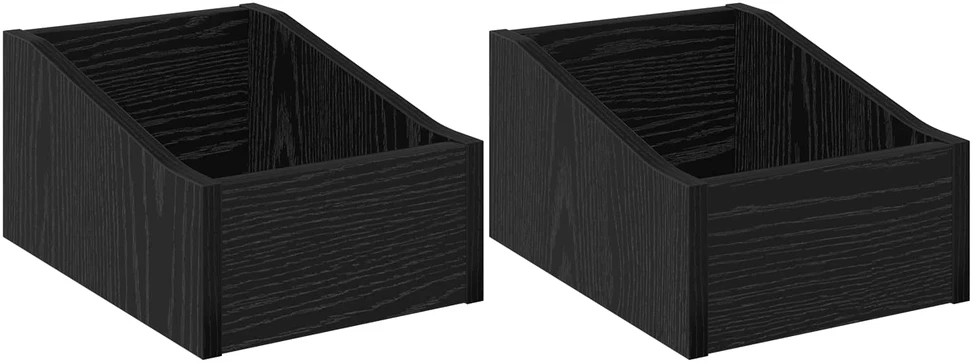 LP įrašų dėžutė 2 vnt. Juodojo ąžuolo 23 x 33 x 16 cm