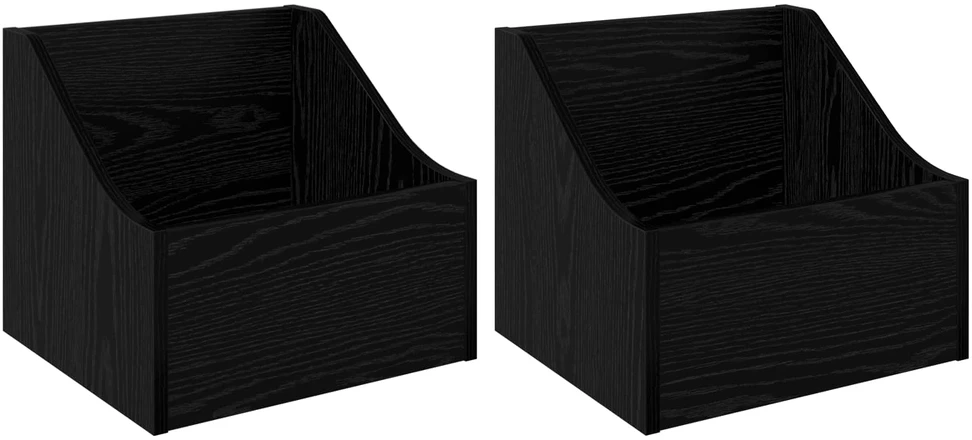 LP įrašų dėžutė 2 vnt. Juodojo ąžuolo 37 x 33 x 32 cm