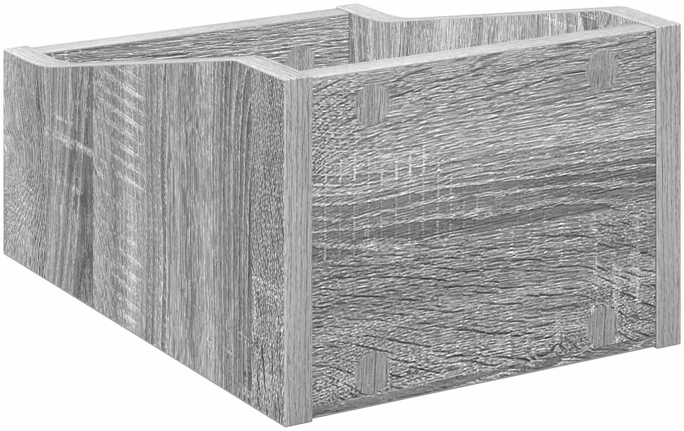 LP įrašų dėžutė 2 vnt. Pilka Sonoma 23 x 33 x 16 cm