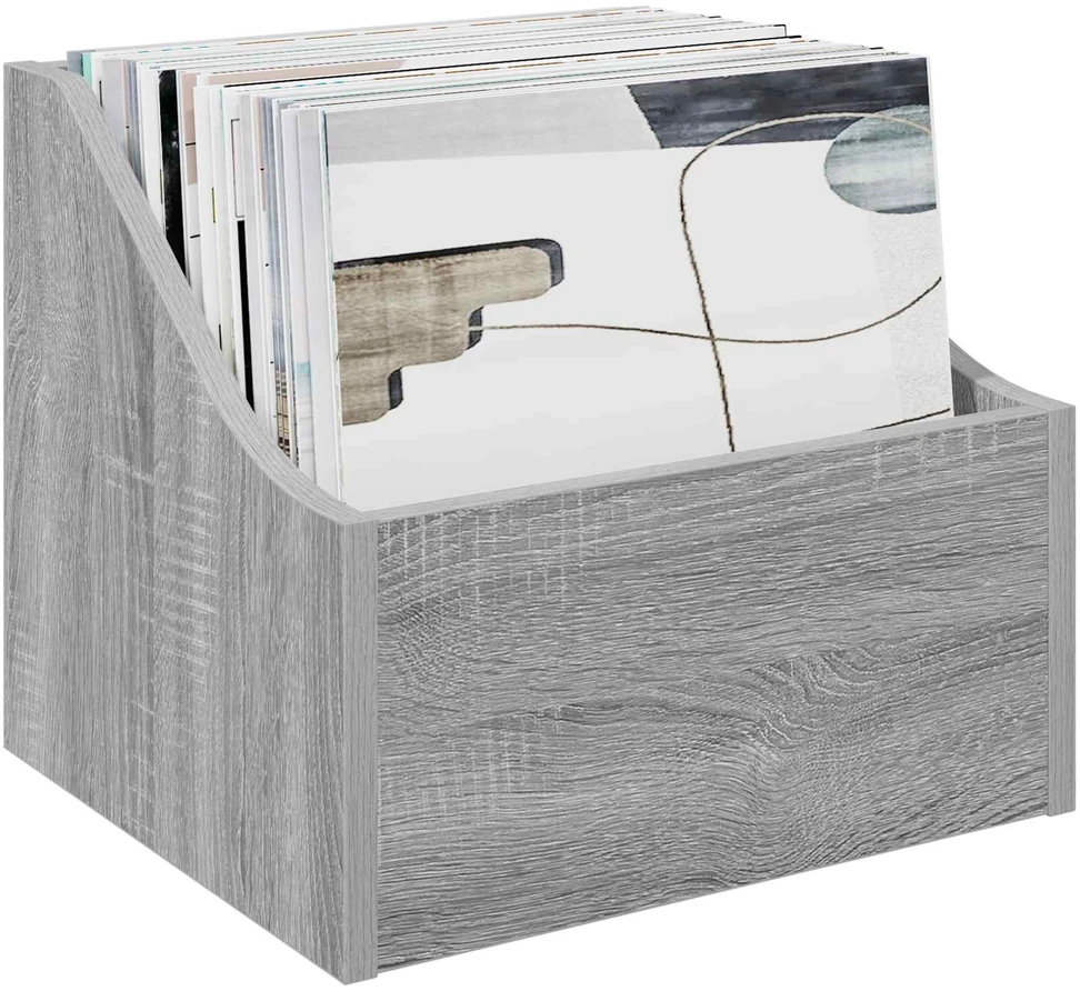 LP įrašų dėžutė 2 vnt. Pilka Sonoma 37 x 33 x 32 cm