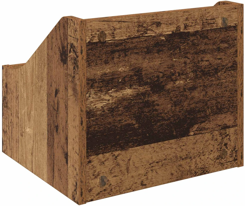 LP įrašų dėžutė Ąžuolo mediena 37 x 33 x 32 cm Apdirbta mediena