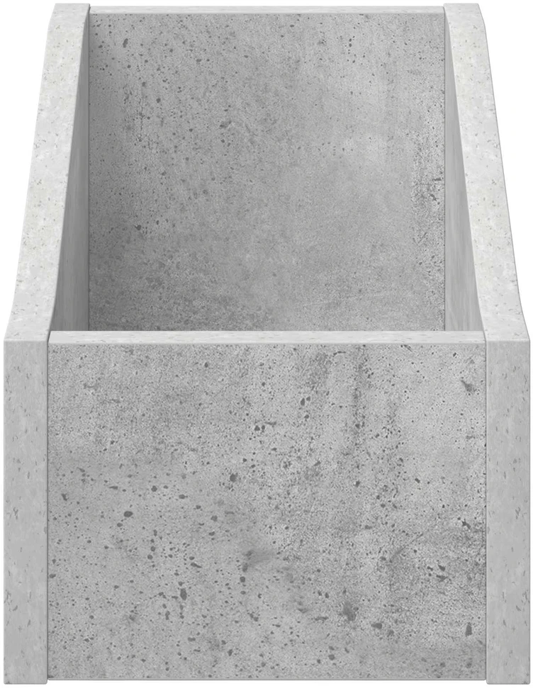 LP įrašų dėžutė Betono pilka 18 x 32 x 18 cm Apdirbta mediena