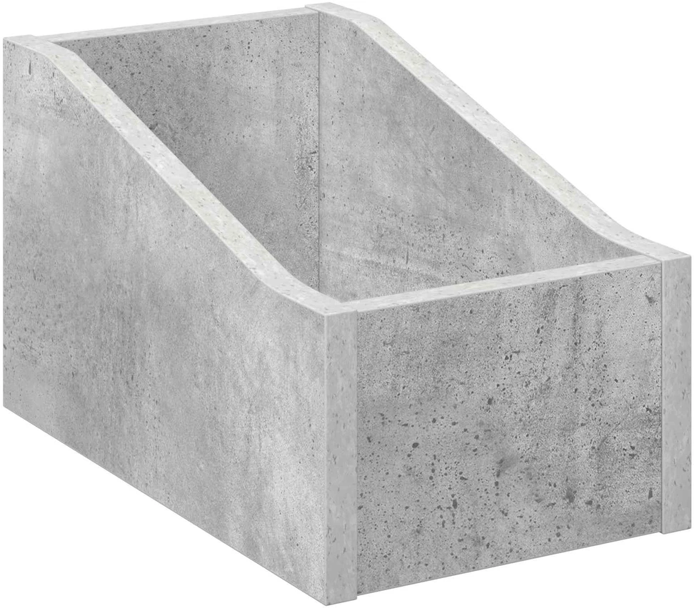 LP įrašų dėžutė Betono pilka 18 x 32 x 18 cm Apdirbta mediena