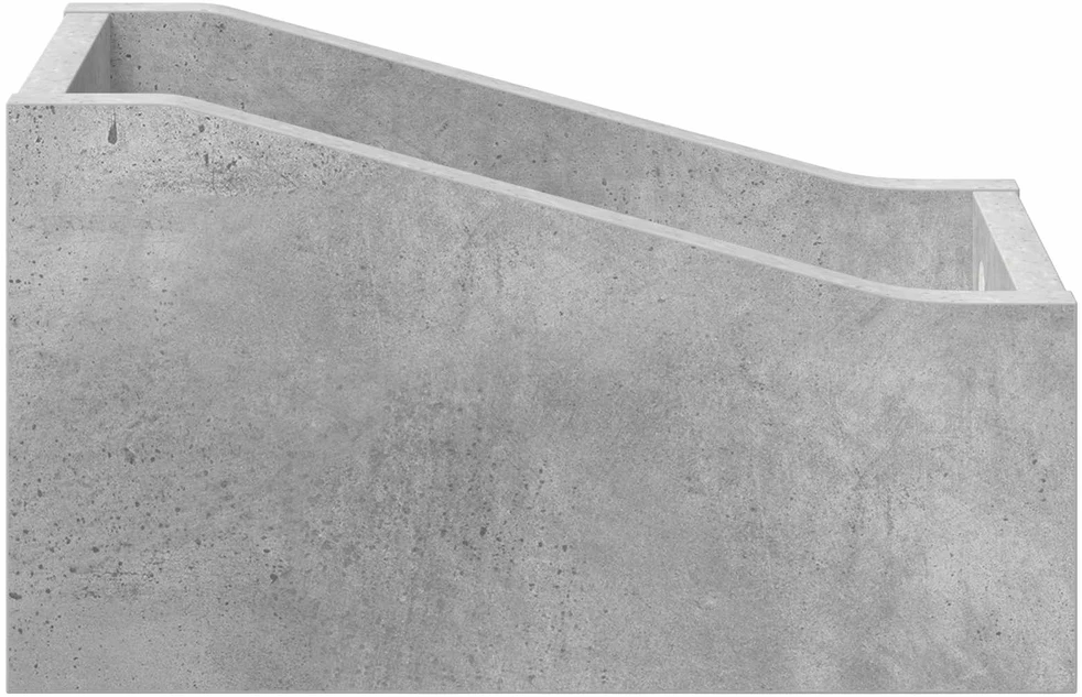 LP įrašų dėžutė Betono pilka 18 x 32 x 18 cm Apdirbta mediena
