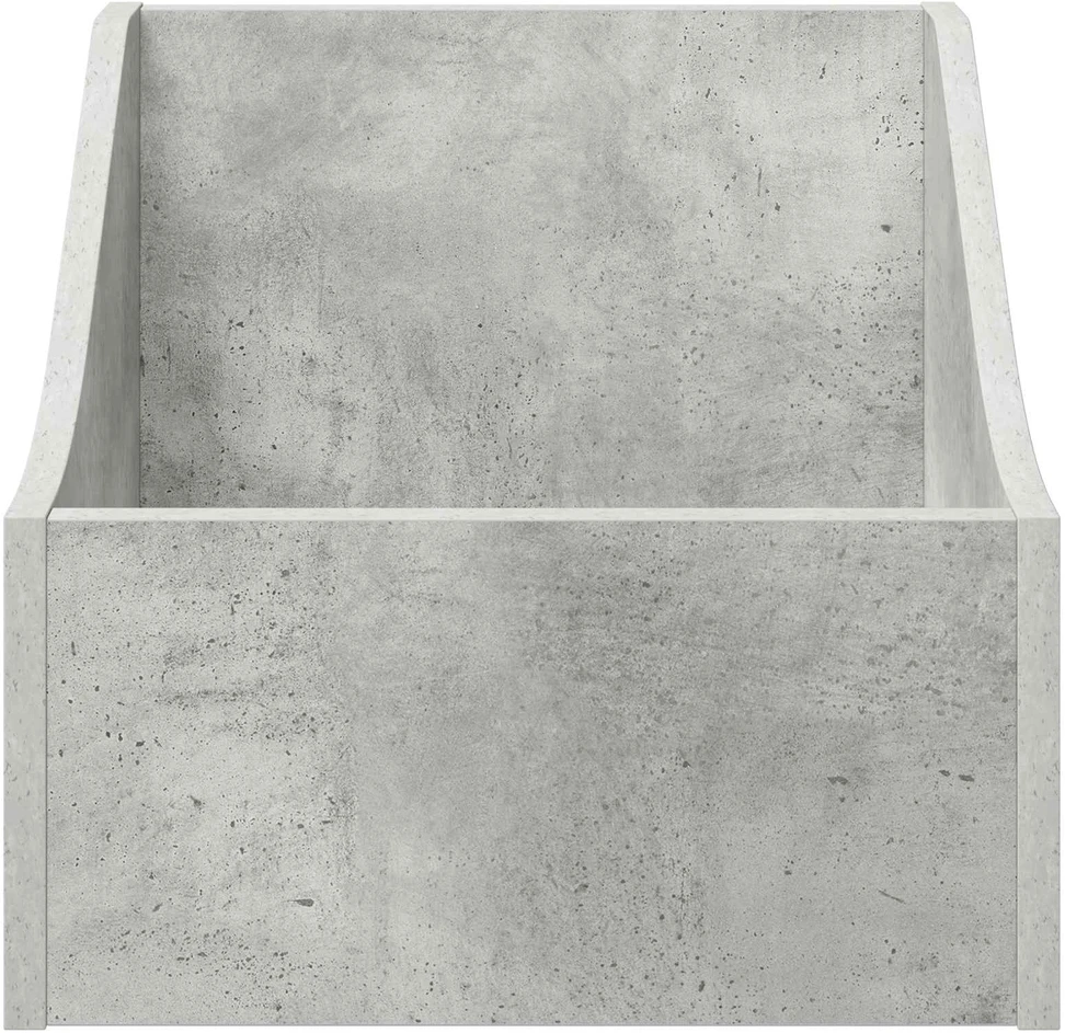 LP įrašų dėžutė Betono pilka 37 x 33 x 32 cm Apdirbta mediena