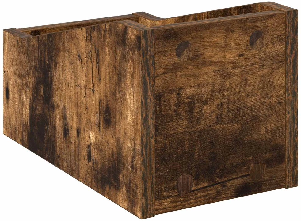 LP įrašų dėžutė Dūminio ąžuolo 18 x 32 x 18 cm Apdirbta mediena