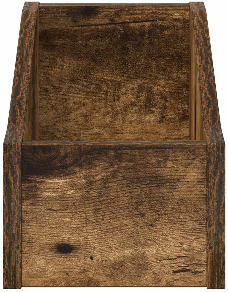 LP įrašų dėžutė Dūminio ąžuolo 18 x 32 x 18 cm Apdirbta mediena