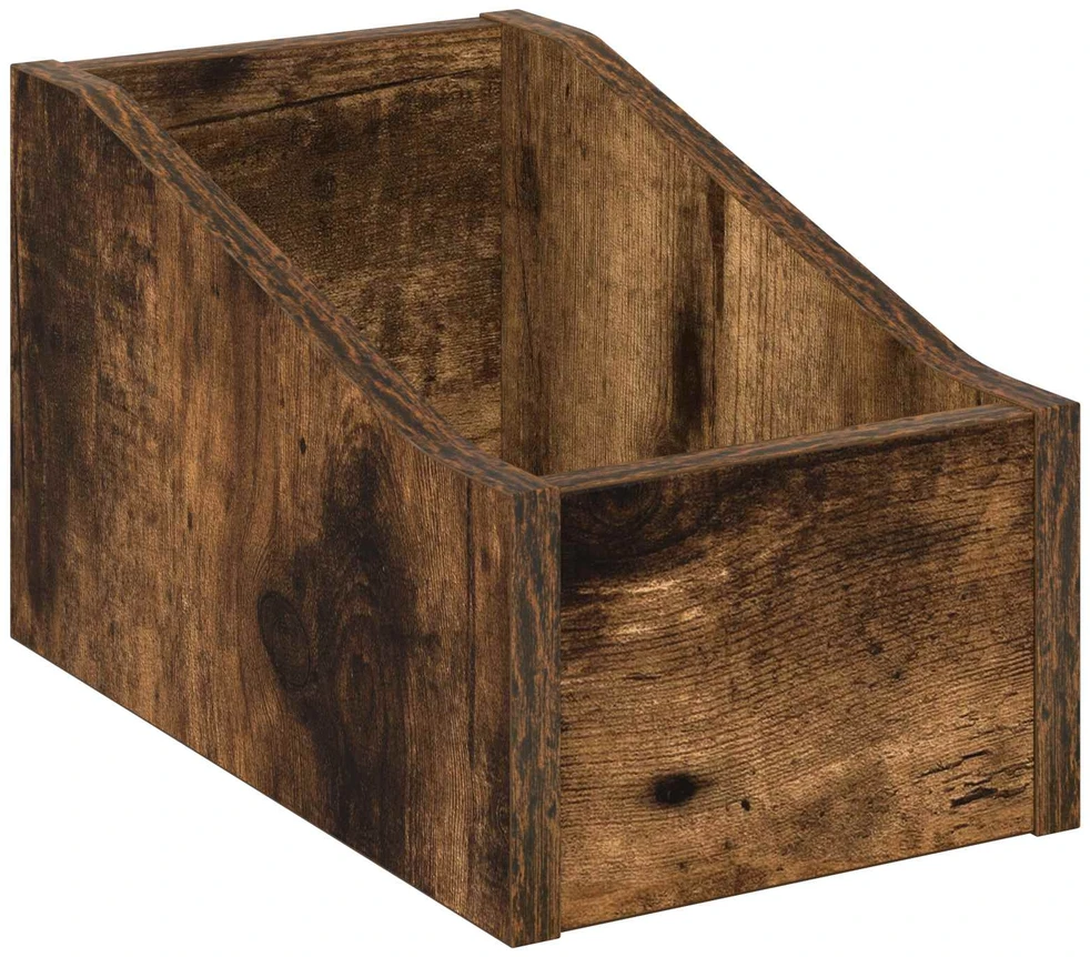 LP įrašų dėžutė Dūminio ąžuolo 18 x 32 x 18 cm Apdirbta mediena