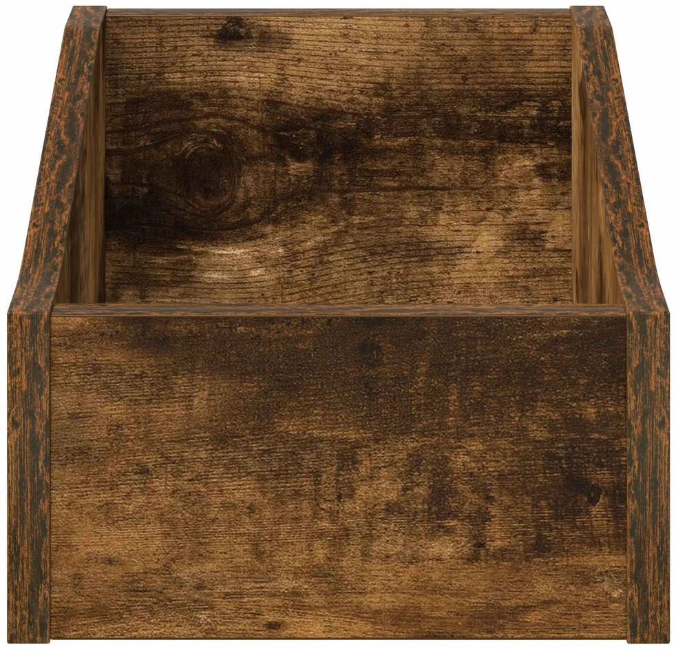 LP įrašų dėžutė Dūminio ąžuolo 23 x 33 x 16 cm Apdirbta mediena