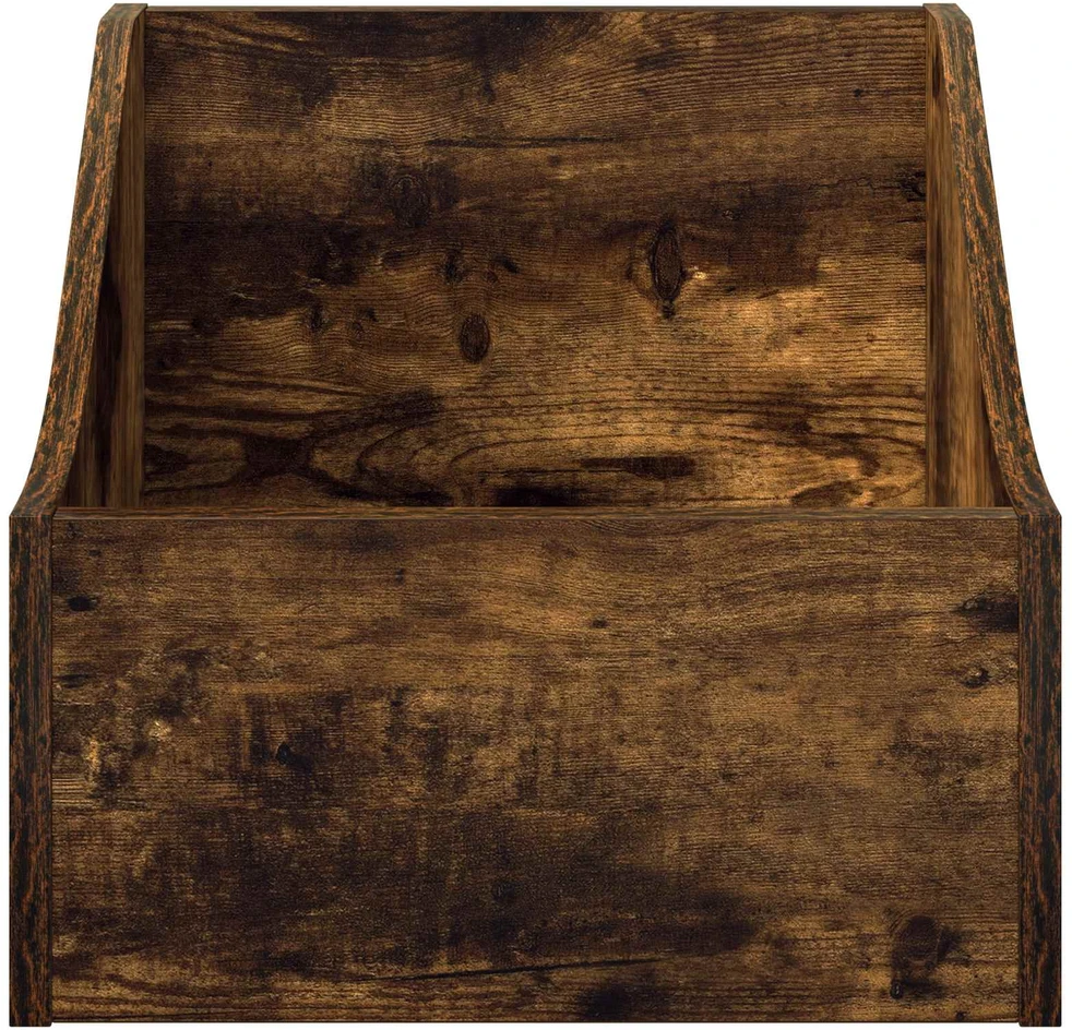 LP įrašų dėžutė Dūminio ąžuolo 37 x 33 x 32 cm Apdirbta mediena