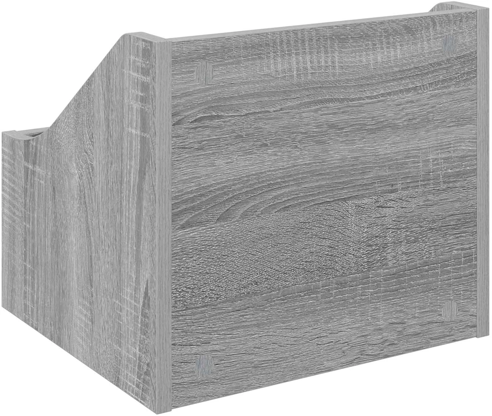 LP įrašų dėžutė Pilka Sonoma 37 x 33 x 32 cm Apdirbta mediena
