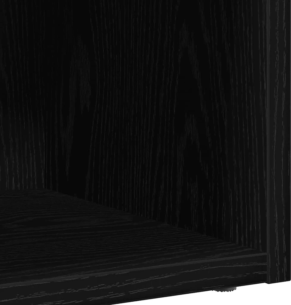 LP laikymo dėžė juodas ąžuolas 71x34x36 cm inžinerinė mediena