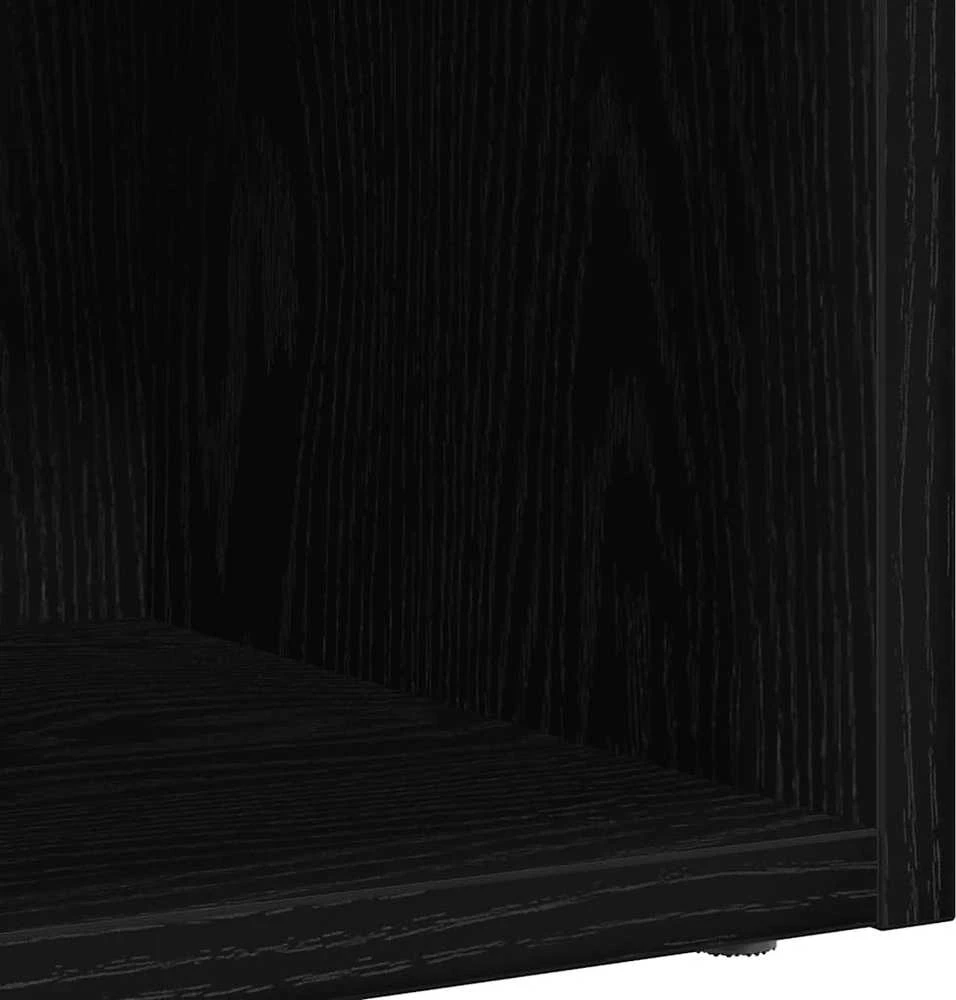LP laikymo dėžė juodas ąžuolas 71x34x36 cm inžinerinė mediena
