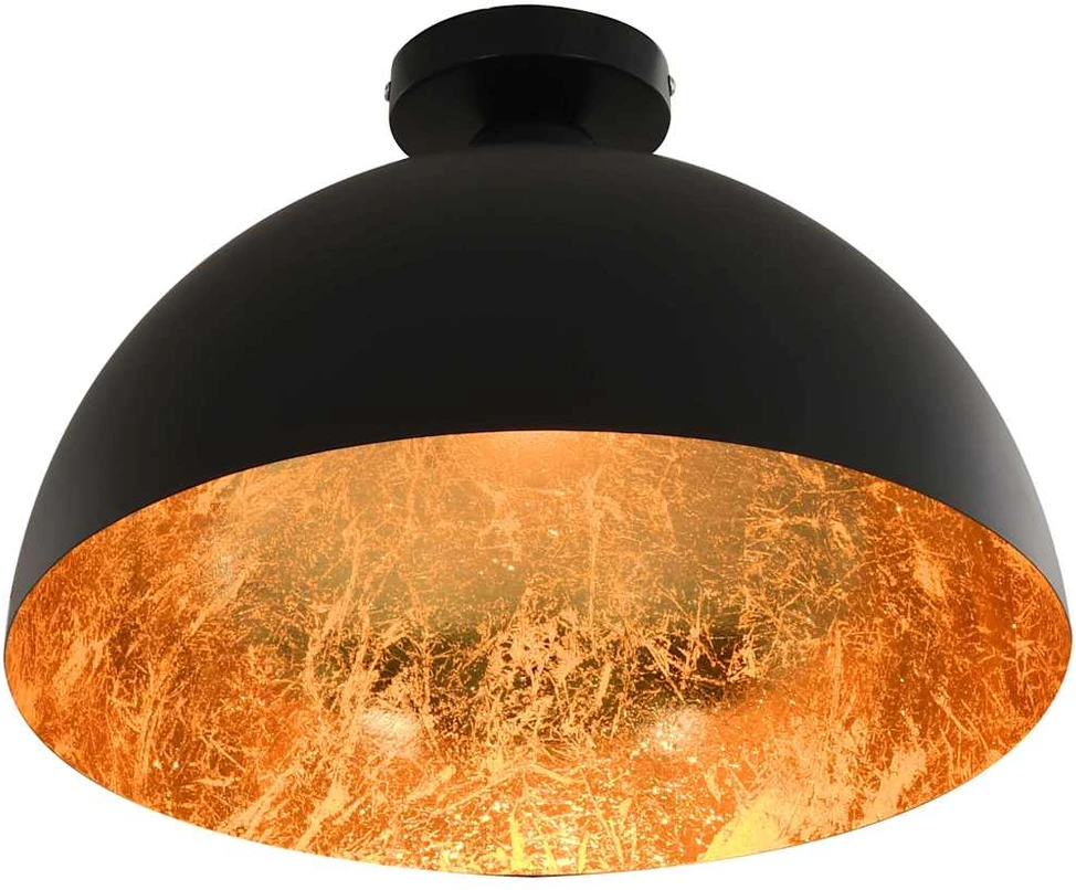 Pakabinamas šviestuvas Lub. šviestuvai, 2vnt., juod. ir auks. sp., pus. sfer., E27