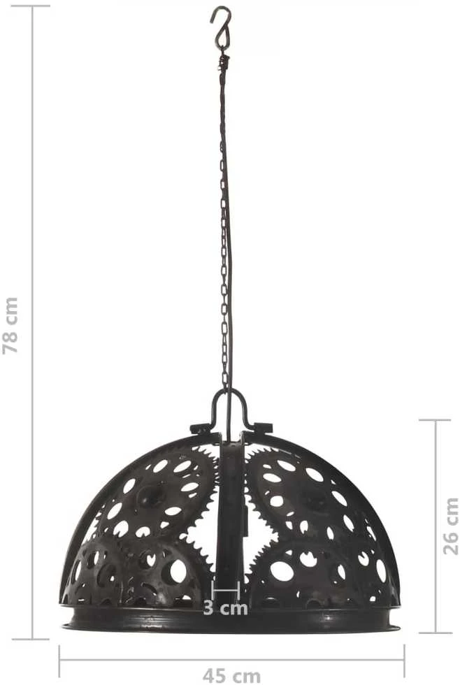 Lubinis šviestuvas, 45cm, E27, grandinių žvaigždžių dizaino