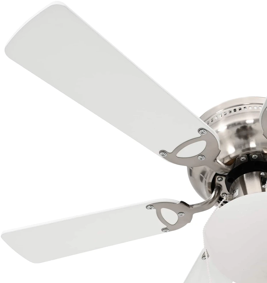Lubinis ventiliatorius su šviesa Ø 82 cm Balta
