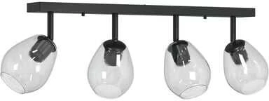 Pakabinamas šviestuvas Lubų prožektorius Juoda 73,5 x 13 x 26 cm Stiklas ir metalas
