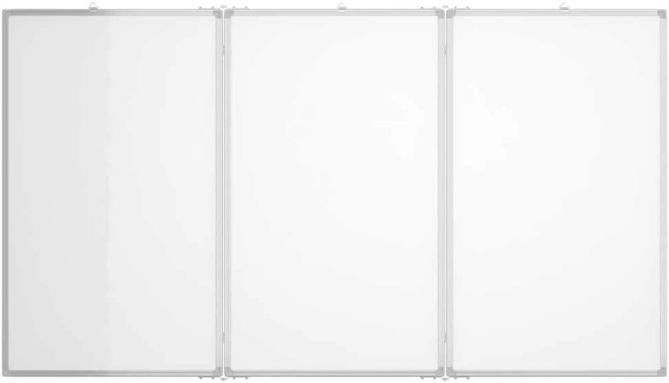 Magnetinė balta lenta, 180x80x1,7cm, aliuminis, sulankstoma