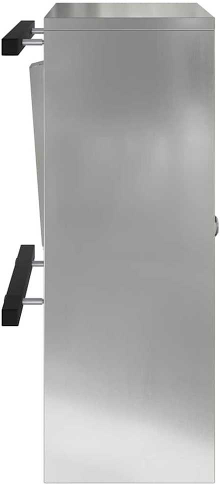 mailbox su saugykla Juoda 30 x 20 x 55 cm Cinkuota plienas