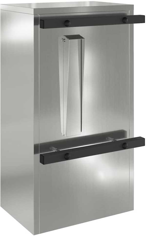 mailbox su saugykla Juoda 30 x 20 x 55 cm Cinkuota plienas