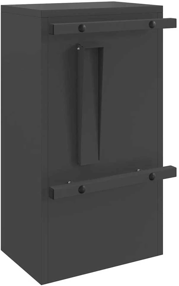 mailbox su saugykla su durimis Juoda 30 x 20 x 55 cm Plienas
