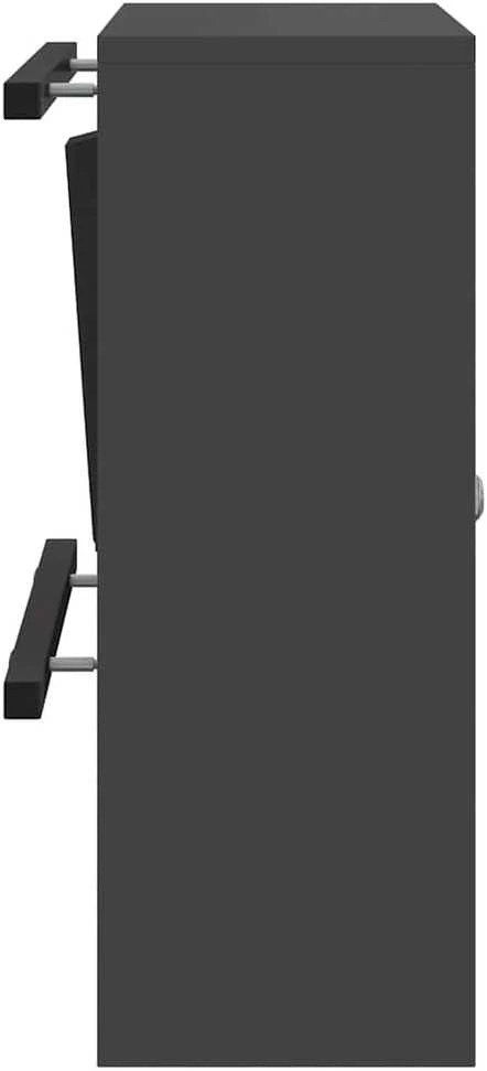mailbox su saugykla su durimis Juoda 30 x 20 x 55 cm Plienas